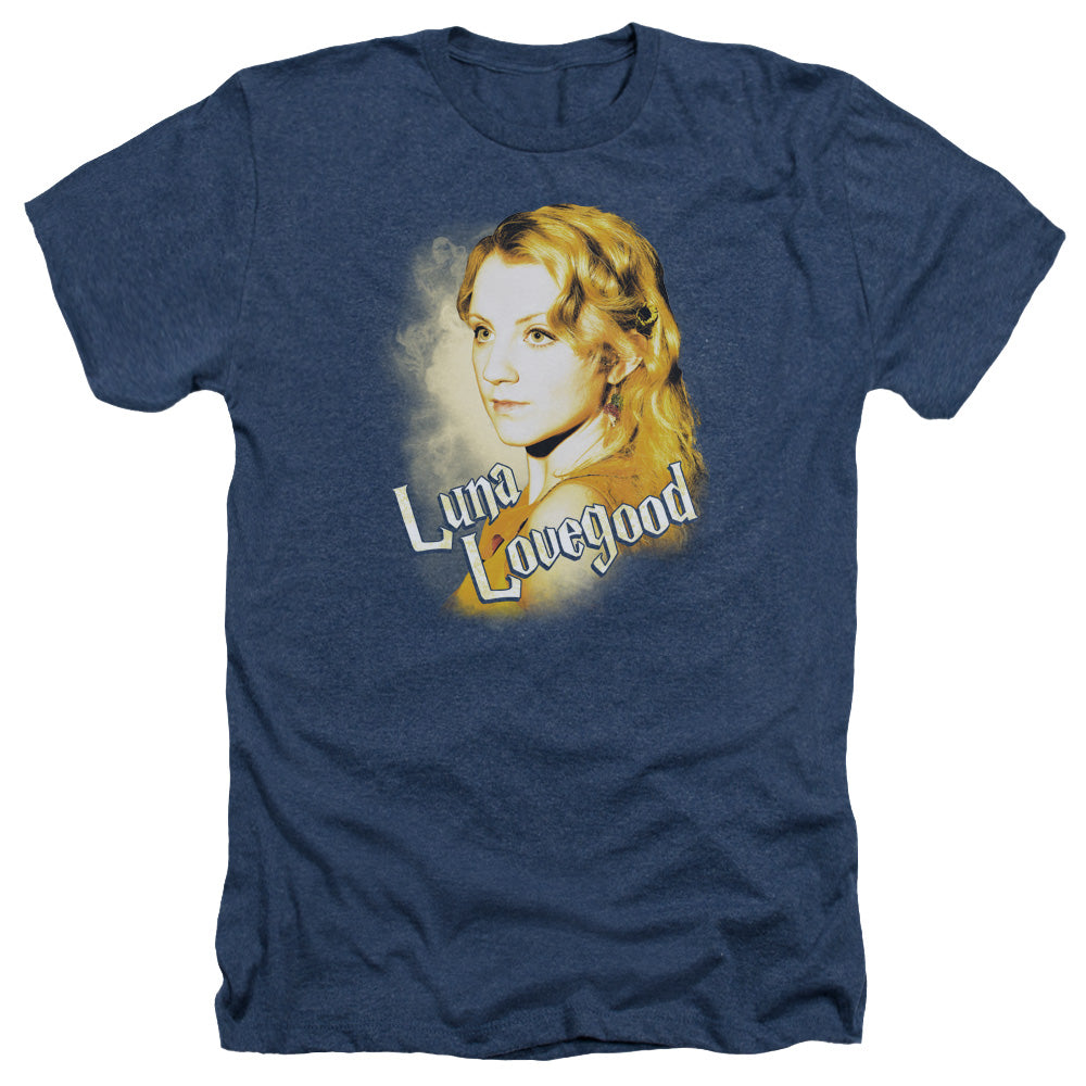 Harry Potter Luna Closeup Men's 30/1 Heather 60 40 Poly Short-Sleeve T-Shirt