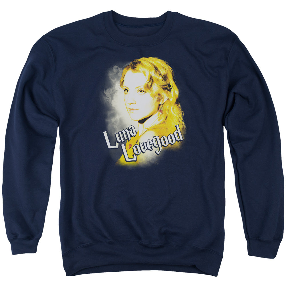 Harry Potter Luna Closeup Men's Crewneck 50 50 Poly Long-Sleeve T-Shirt