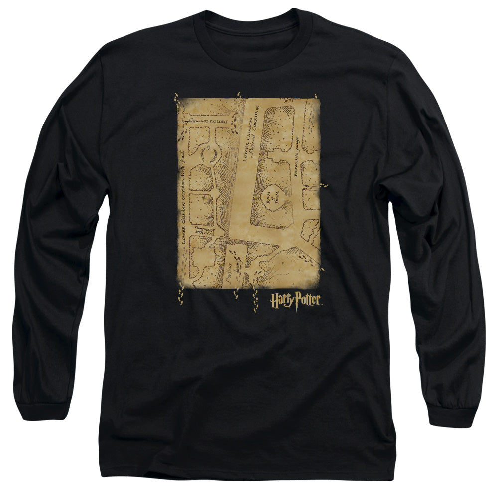 Harry Potter Marauders Map Interior Men's 18/1 Cotton Long-Sleeve T-Shirt