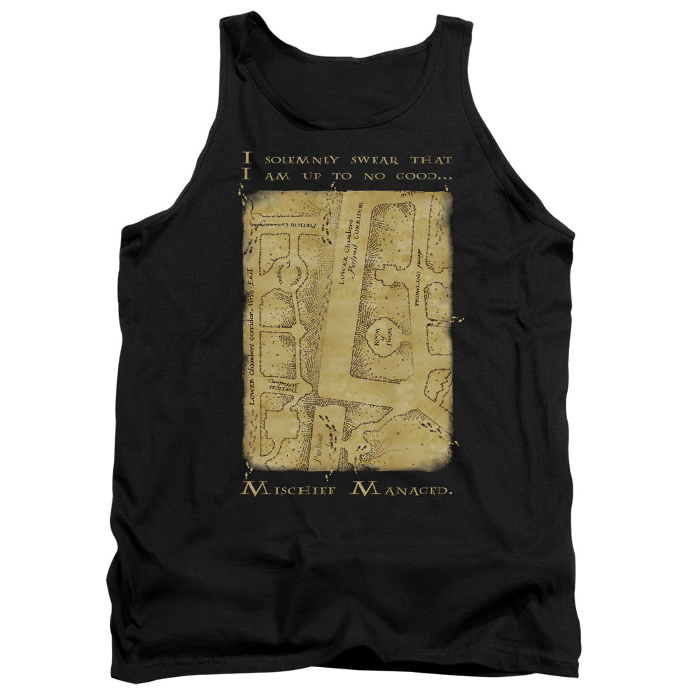 Harry Potter Marauders Map Interior Words Men's 18/1 Cotton Tank Top
