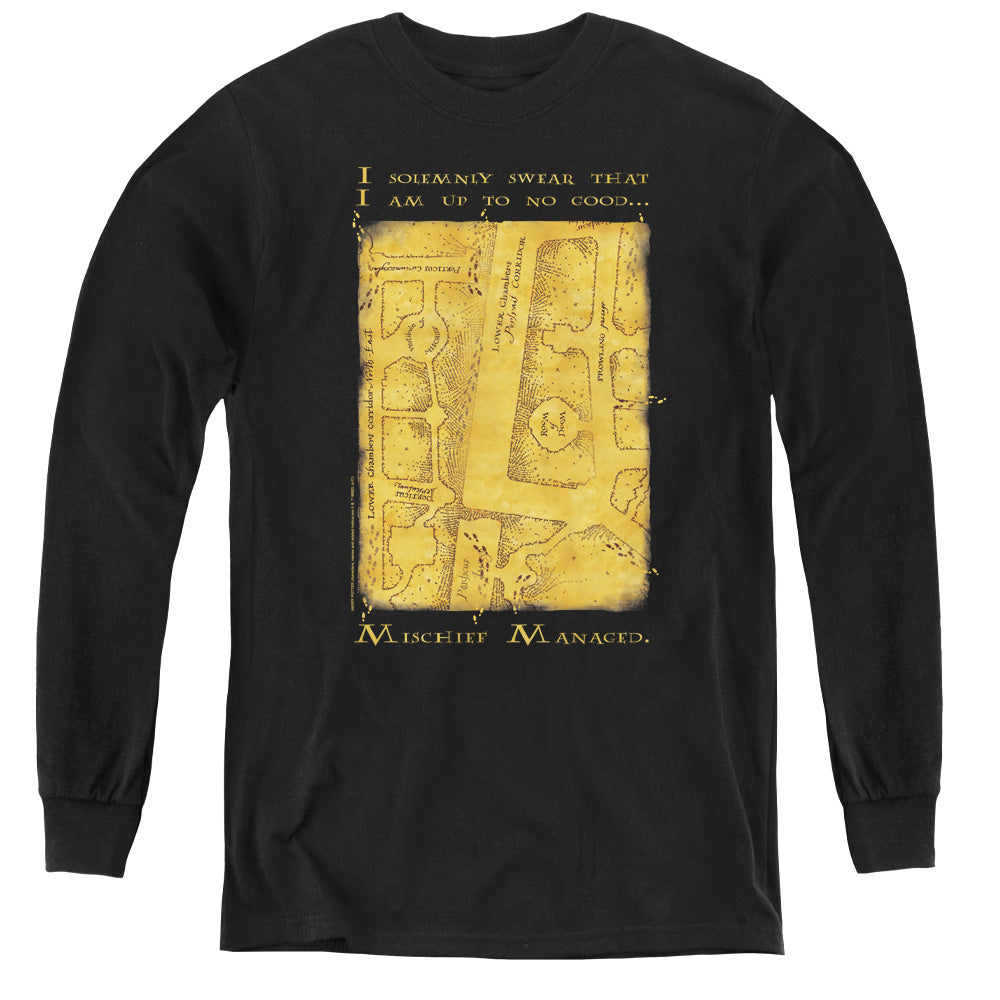 Harry Potter Marauders Map Interior Words Youth Long-Sleeve T-Shirt