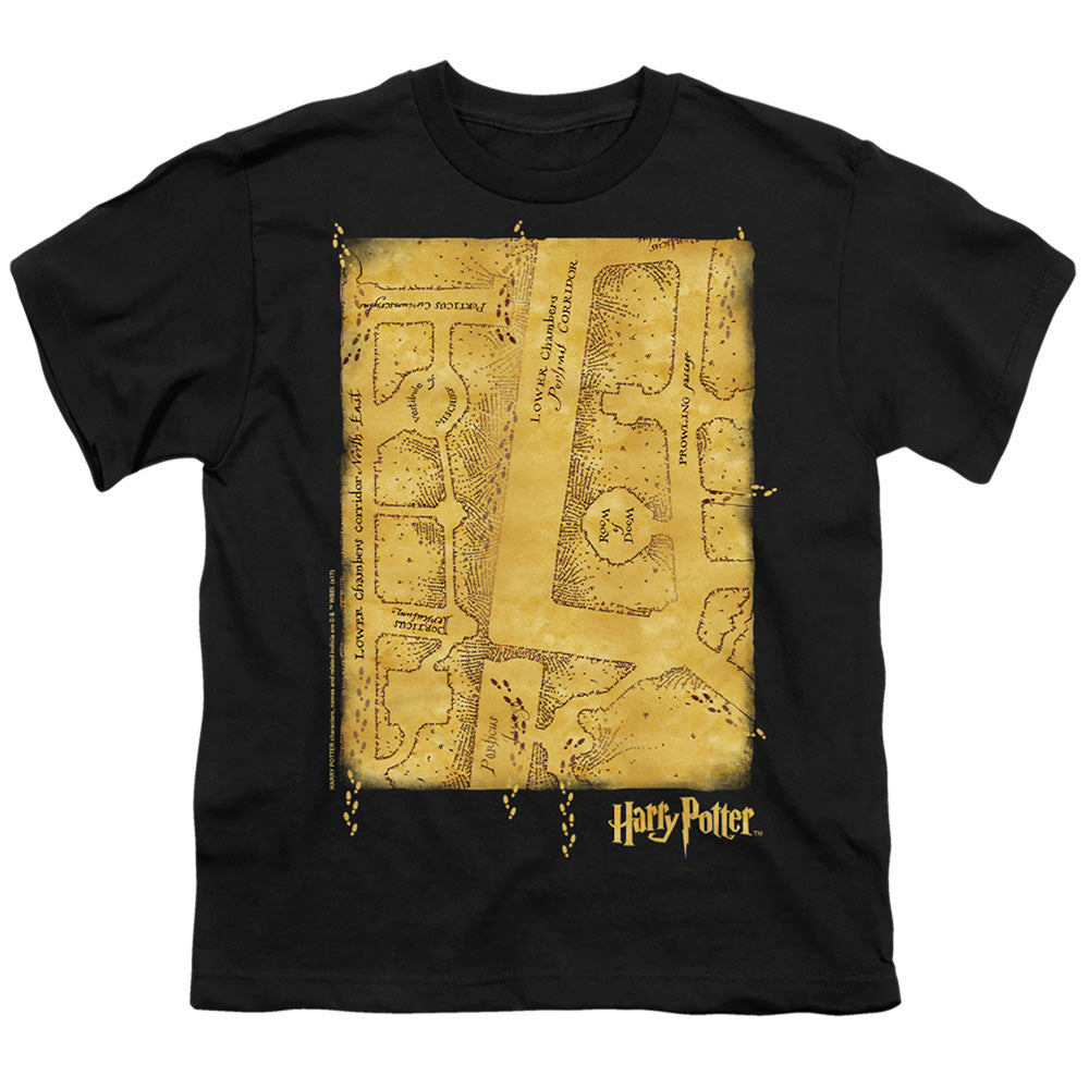 Harry Potter Marauders Map Interior Youth 18/1 100% Cotton Short-Sleeve T-Shirt