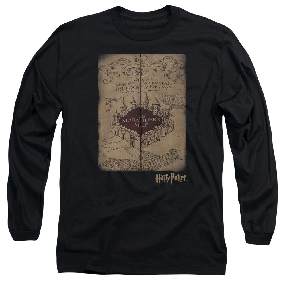 Harry Potter Marauders Map Men's 18/1 Cotton Long-Sleeve T-Shirt