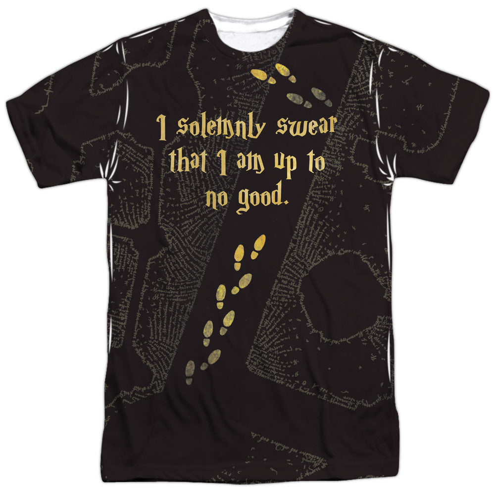 Harry Potter Marauders Map Men's Regular Fit Polyester Short-Sleeve T-Shirt