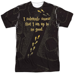 Harry Potter Marauders Map Men's Regular Fit Polyester Short-Sleeve T-Shirt