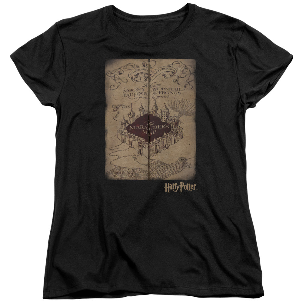 Harry Potter Marauders Map Women's 18/1 Cotton Short-Sleeve T-Shirt