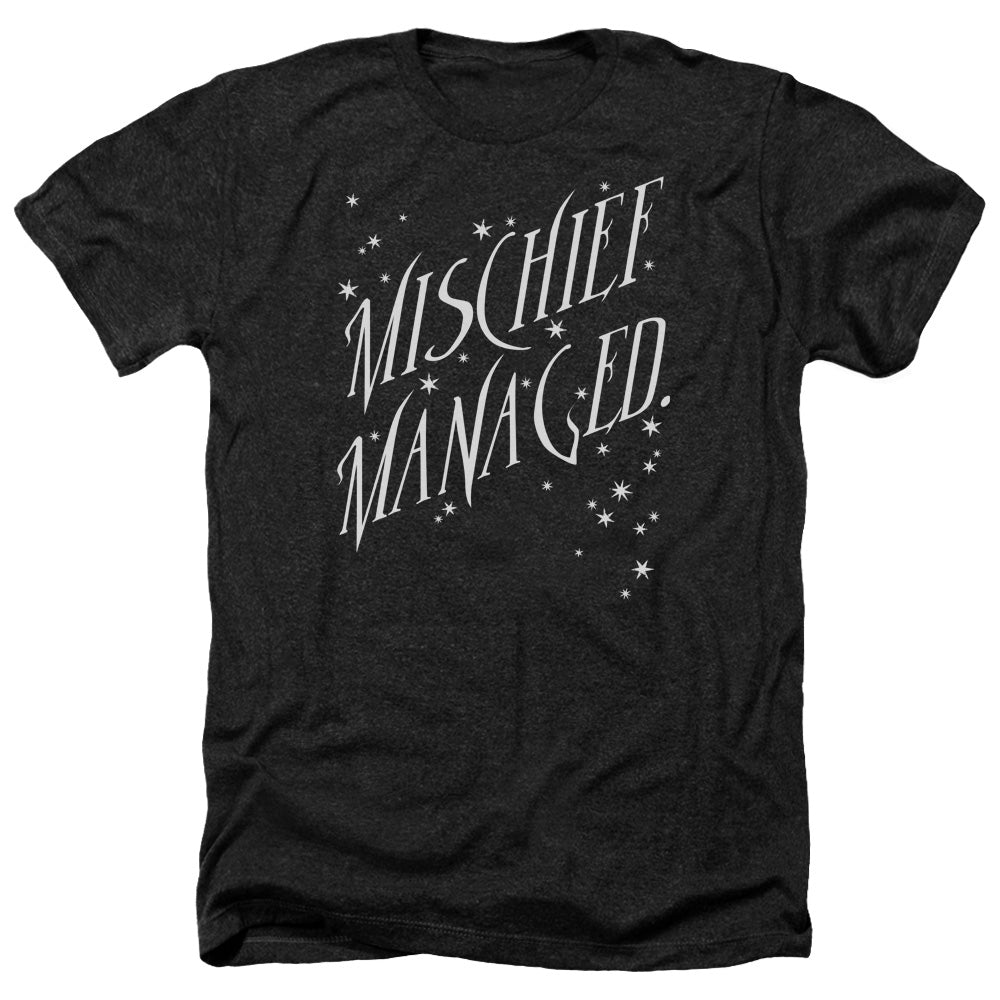 Harry Potter Mischief Managed 4 Men's 30/1 Heather 60 40 Poly Short-Sleeve T-Shirt