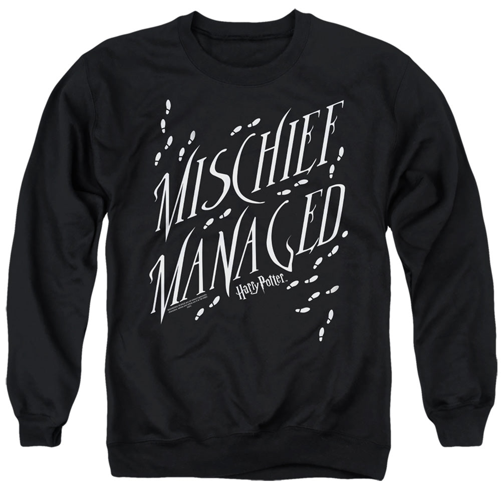 Harry Potter Mischief Managed 4 Men's Crewneck 50 50 Poly Long-Sleeve T-Shirt