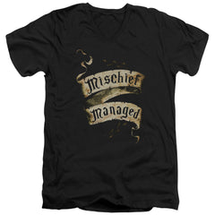 Harry Potter Mischief Managed Men's 30/1 Cotton Slim V-Neck T-Shirt