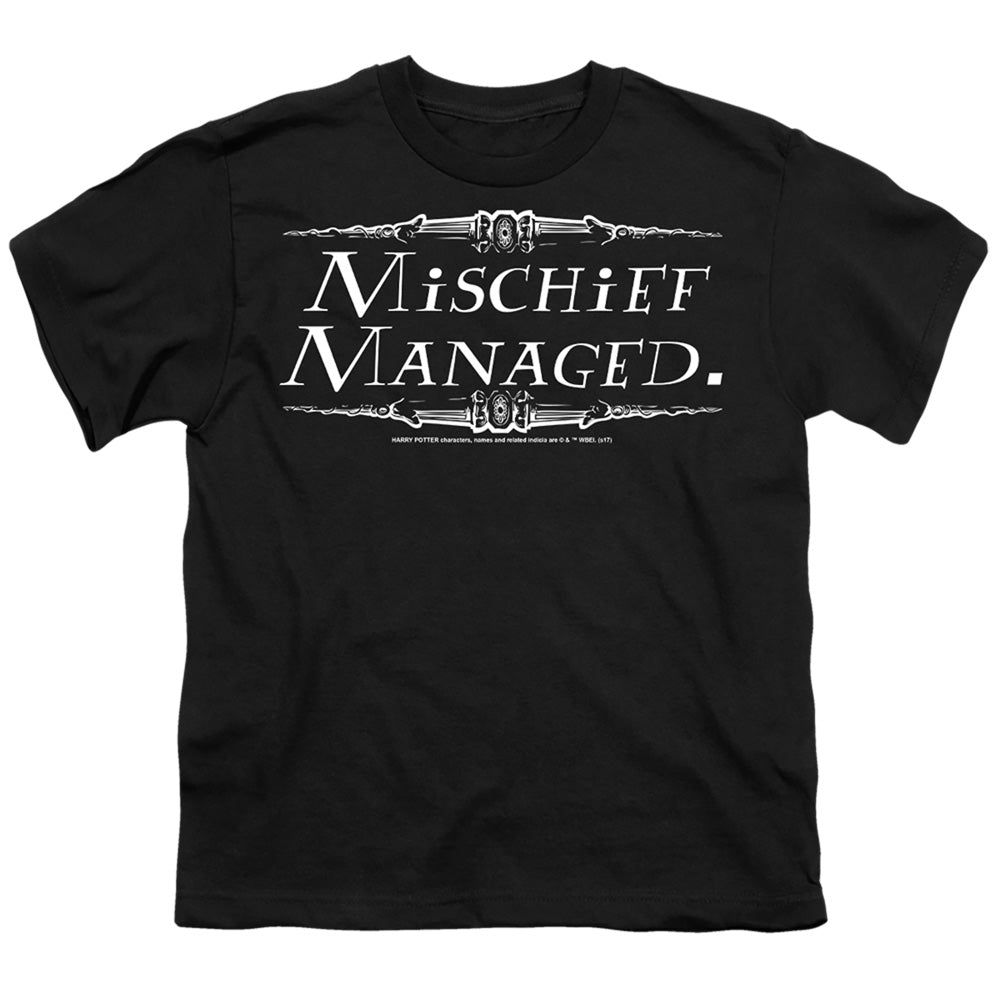 Harry Potter Mischief Managed Youth 18/1 100% Cotton Short-Sleeve T-Shirt