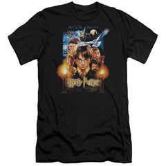 Harry Potter Movie Poster Men's Ultra-Soft 30/1 Cotton Slim Short-Sleeve T-Shirt