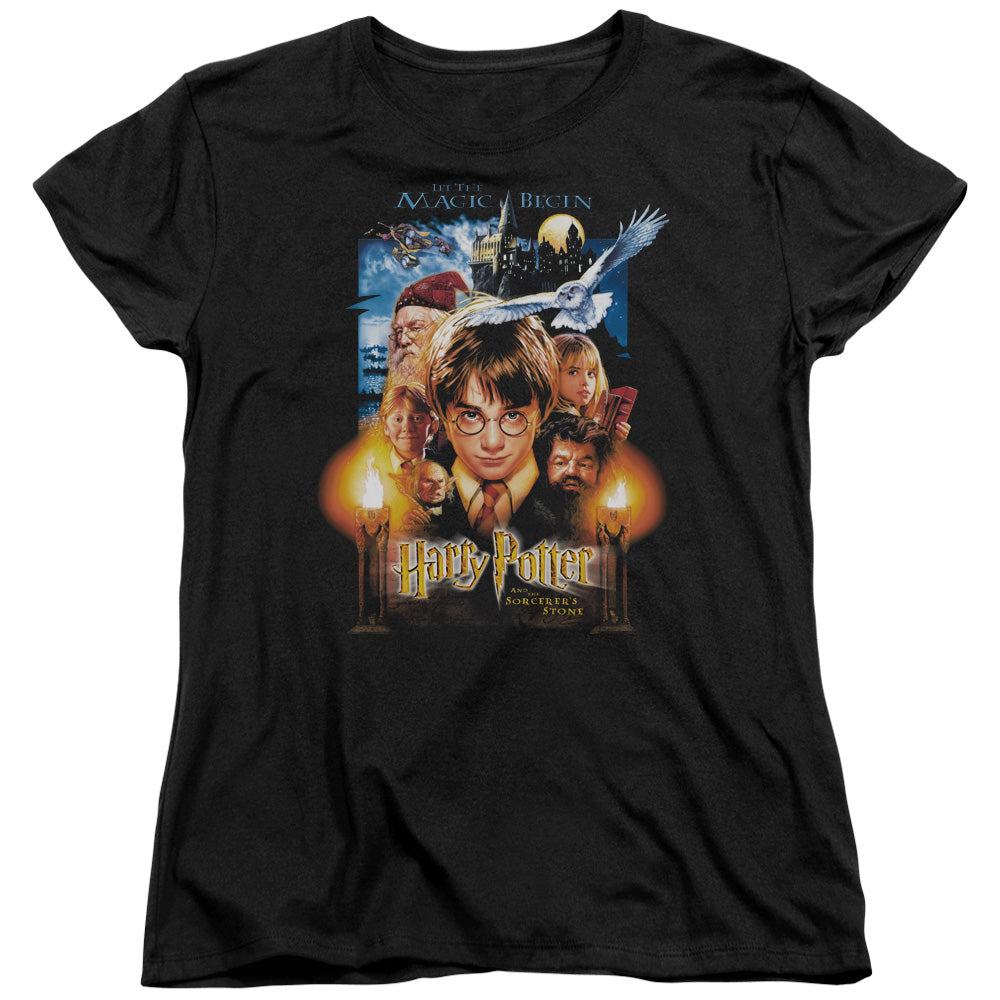 Harry Potter Movie Poster Women's 18/1 Cotton Short-Sleeve T-Shirt