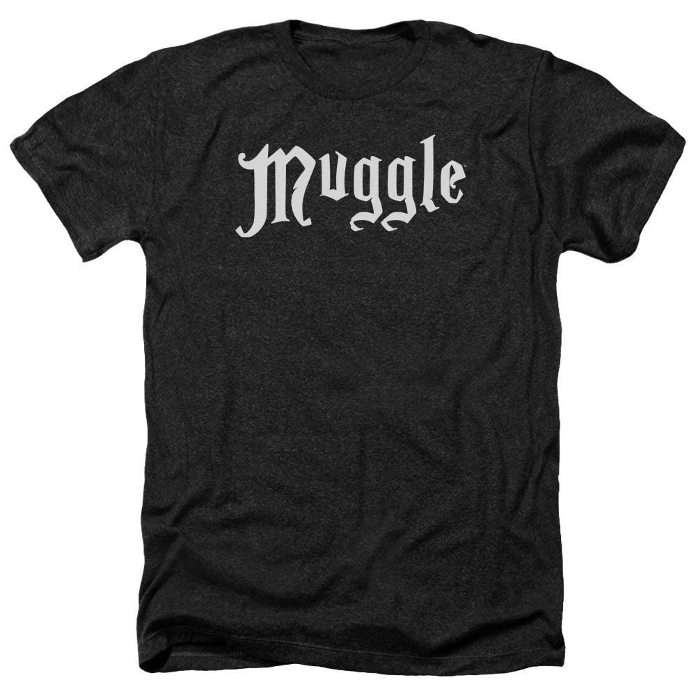 Harry Potter Muggle Men's 30/1 Heather 60 40 Poly Short-Sleeve T-Shirt