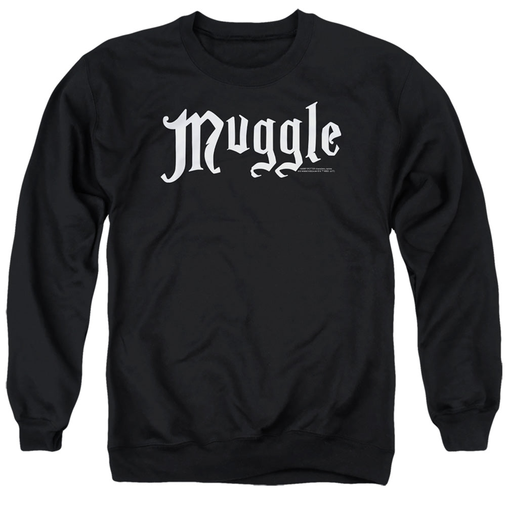 Harry Potter Muggle Men's Crewneck 50 50 Poly Long-Sleeve T-Shirt