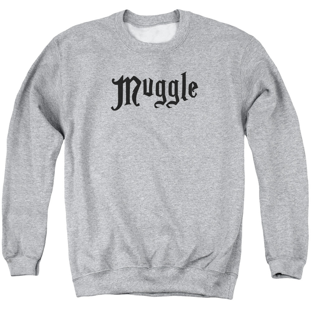 Harry Potter Muggle Men's Crewneck 50 50 Poly Long-Sleeve T-Shirt