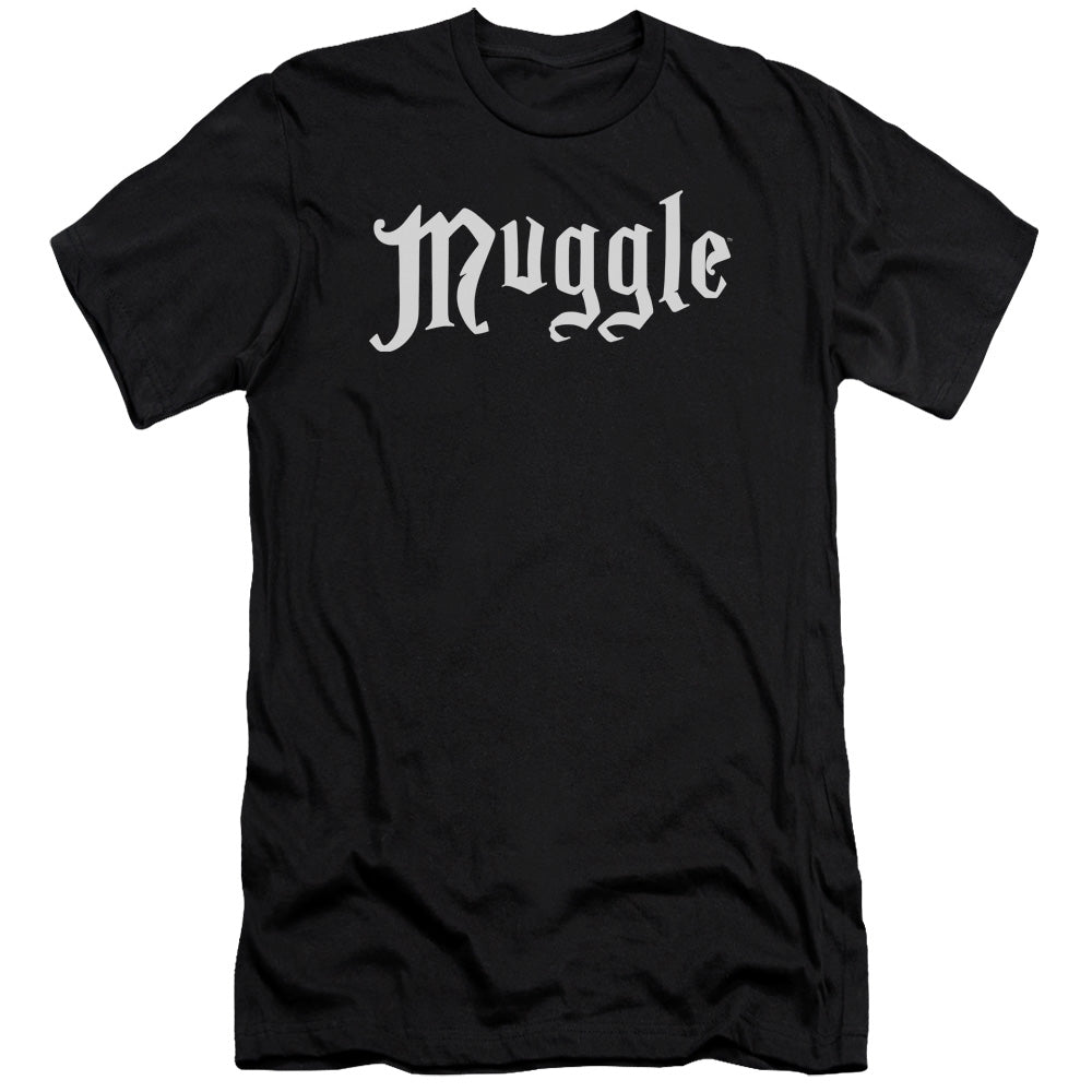 Harry Potter Muggle Men's Ultra-Soft 30/1 Cotton Slim Short-Sleeve T-Shirt