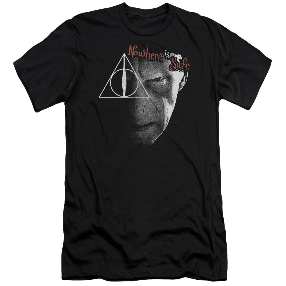 Harry Potter Nowhere Is Safe Men's Ultra-Soft 30/1 Cotton Slim Short-Sleeve T-Shirt