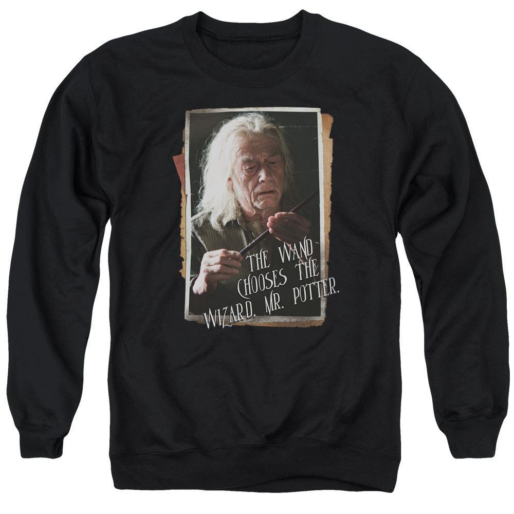 Harry Potter Olivander Men's Crewneck 50 50 Poly Long-Sleeve T-Shirt
