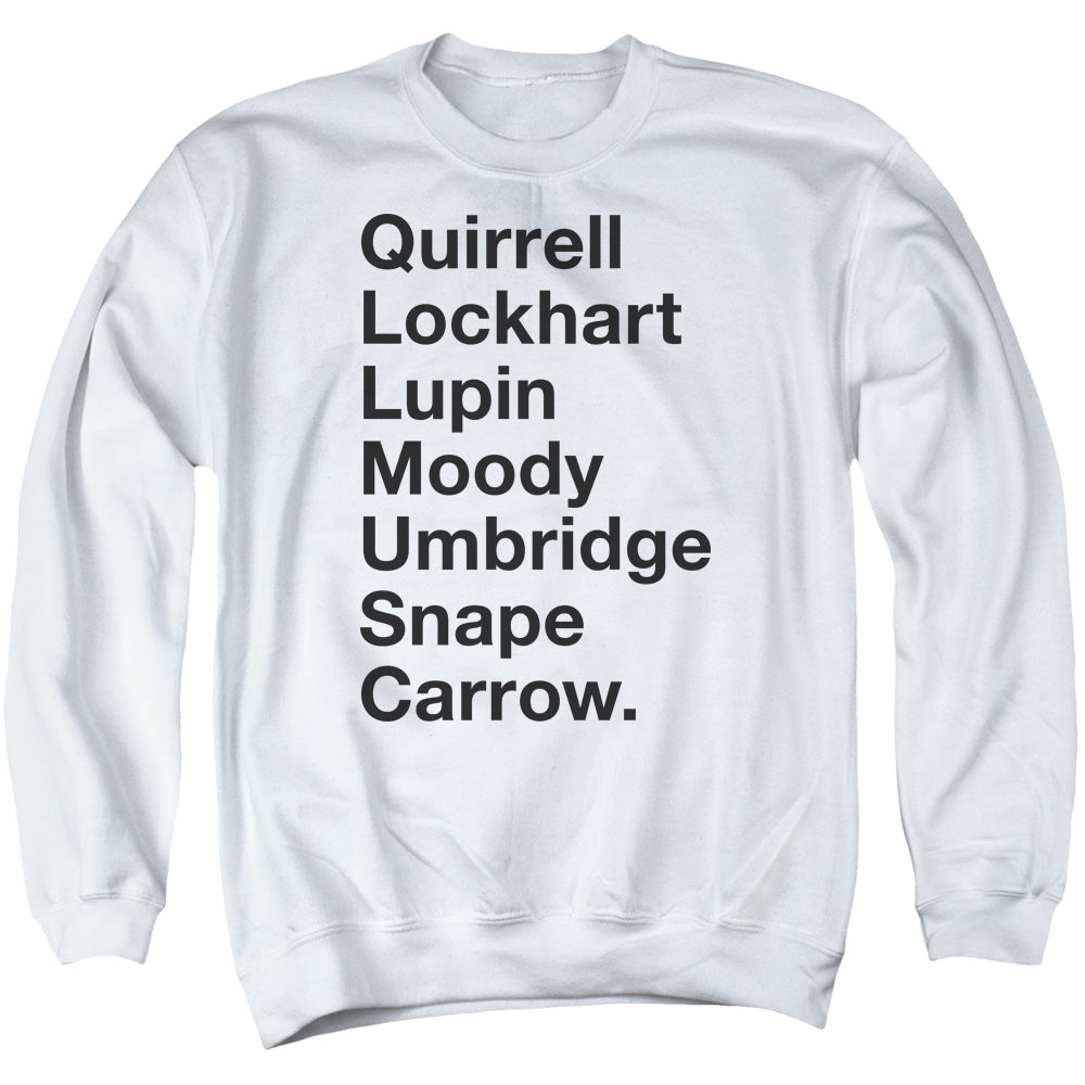 Harry Potter Professors Men's Crewneck 50 50 Poly Long-Sleeve T-Shirt