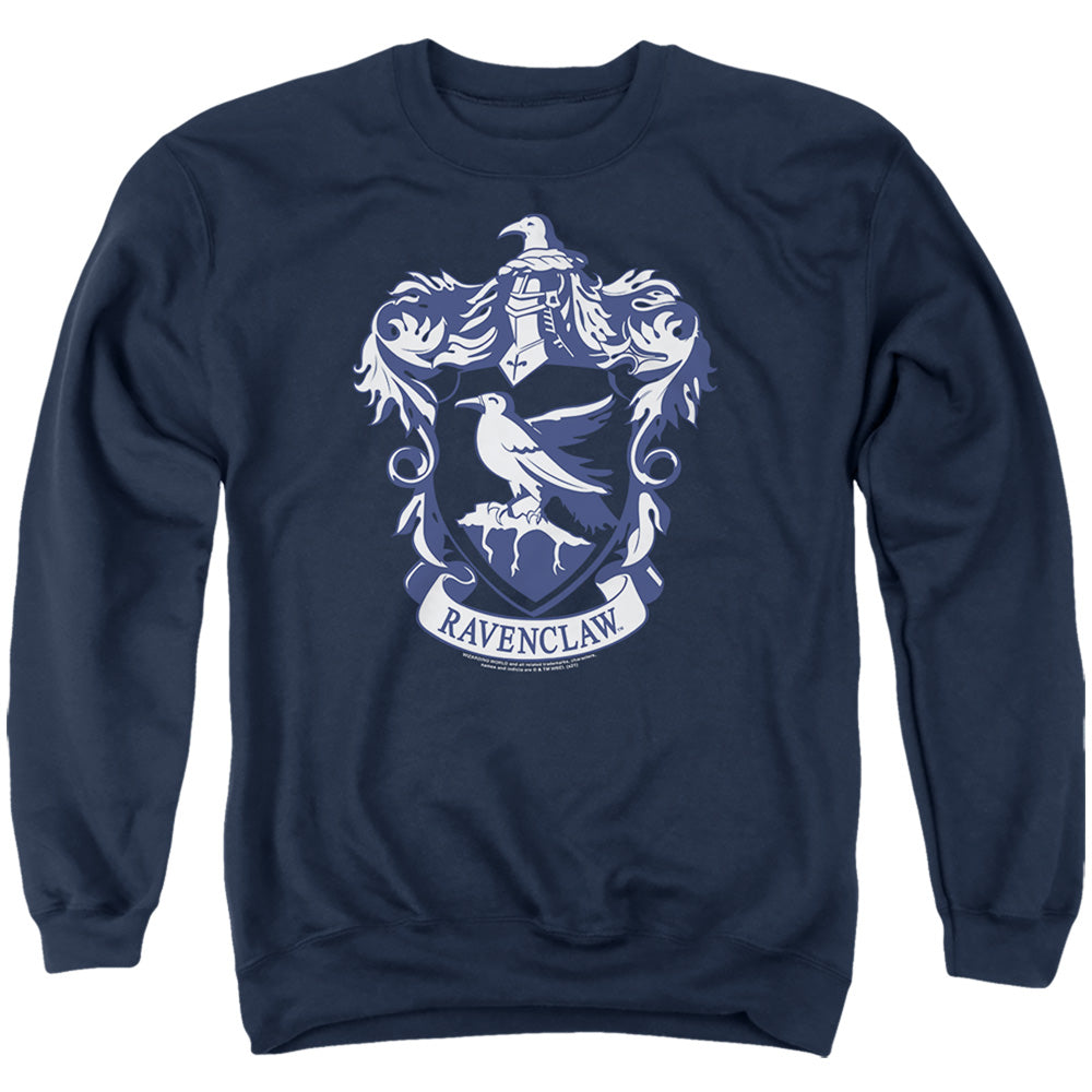 Harry Potter Ravenclaw Crest Men's Crewneck 50 50 Poly Long-Sleeve T-Shirt