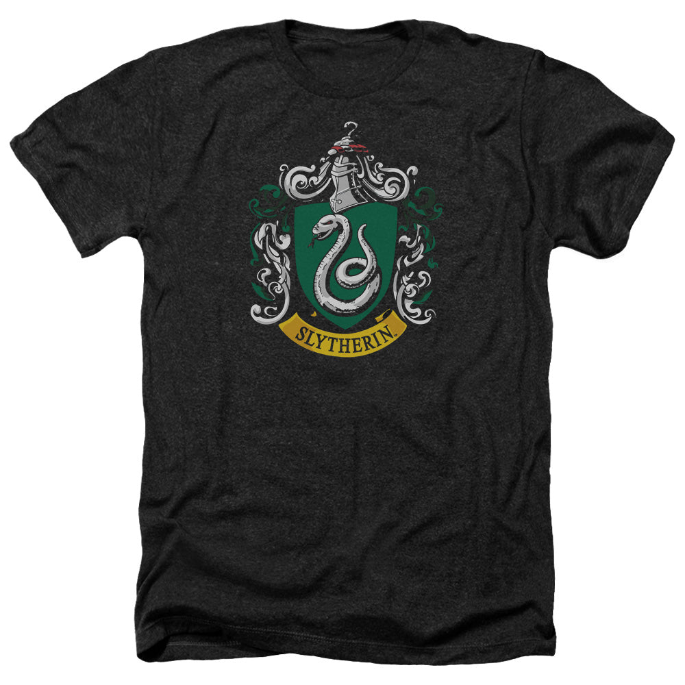Harry Potter Slytherin Crest Men's 30/1 Heather 60 40 Poly Short-Sleeve T-Shirt