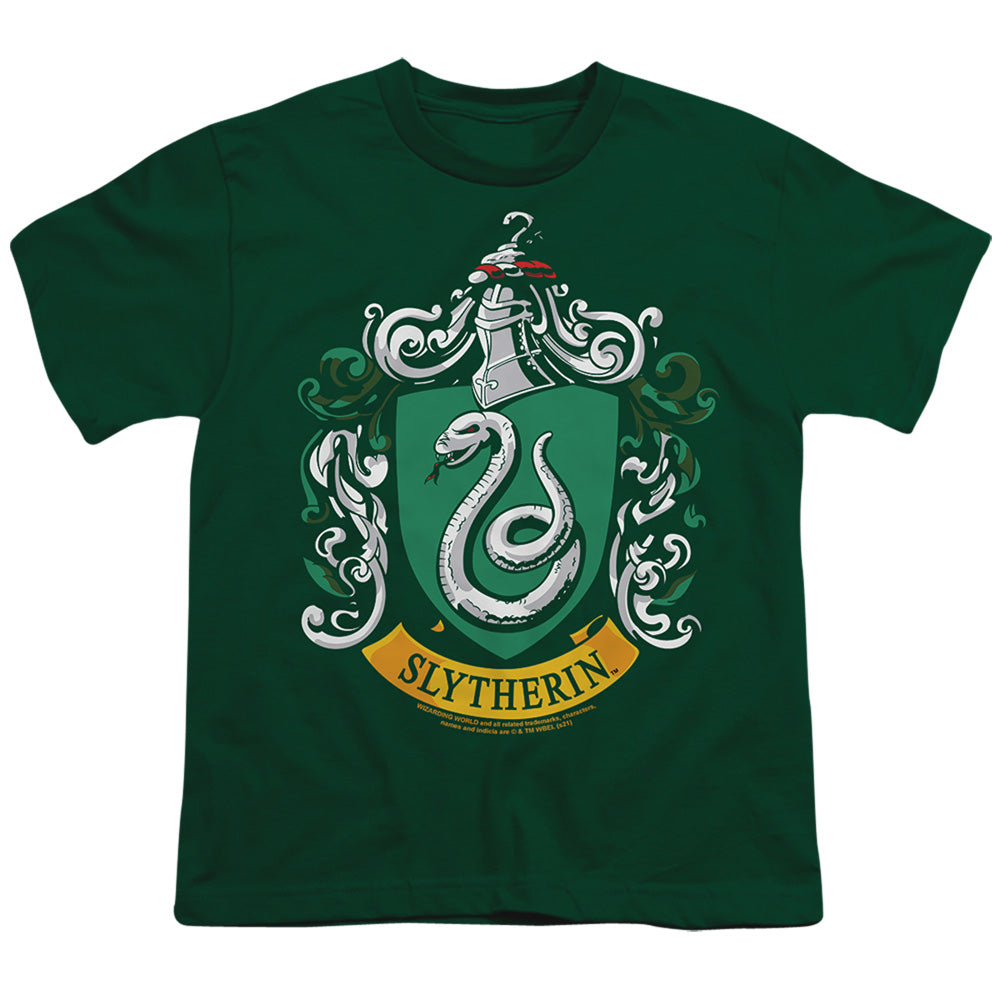 Harry Potter Slytherin Crest Youth 18/1 100% Cotton Short-Sleeve T-Shirt