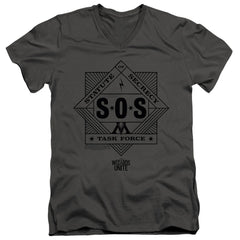 Harry Potter Sos Task Force Men's 30/1 Cotton Slim V-Neck T-Shirt