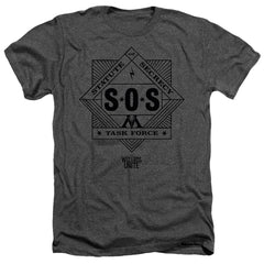 Harry Potter Sos Task Force Men's 30/1 Heather 60 40 Poly Short-Sleeve T-Shirt