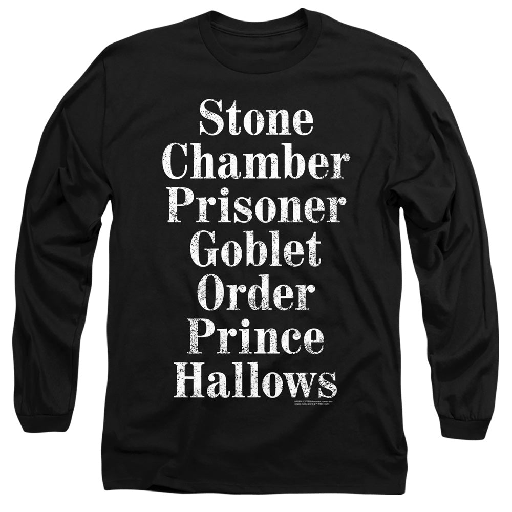 Harry Potter Titles Men's 18/1 Cotton Long-Sleeve T-Shirt