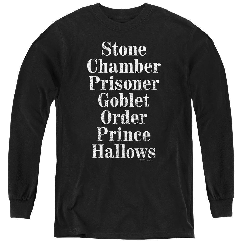 Harry Potter Titles Youth Long-Sleeve T-Shirt