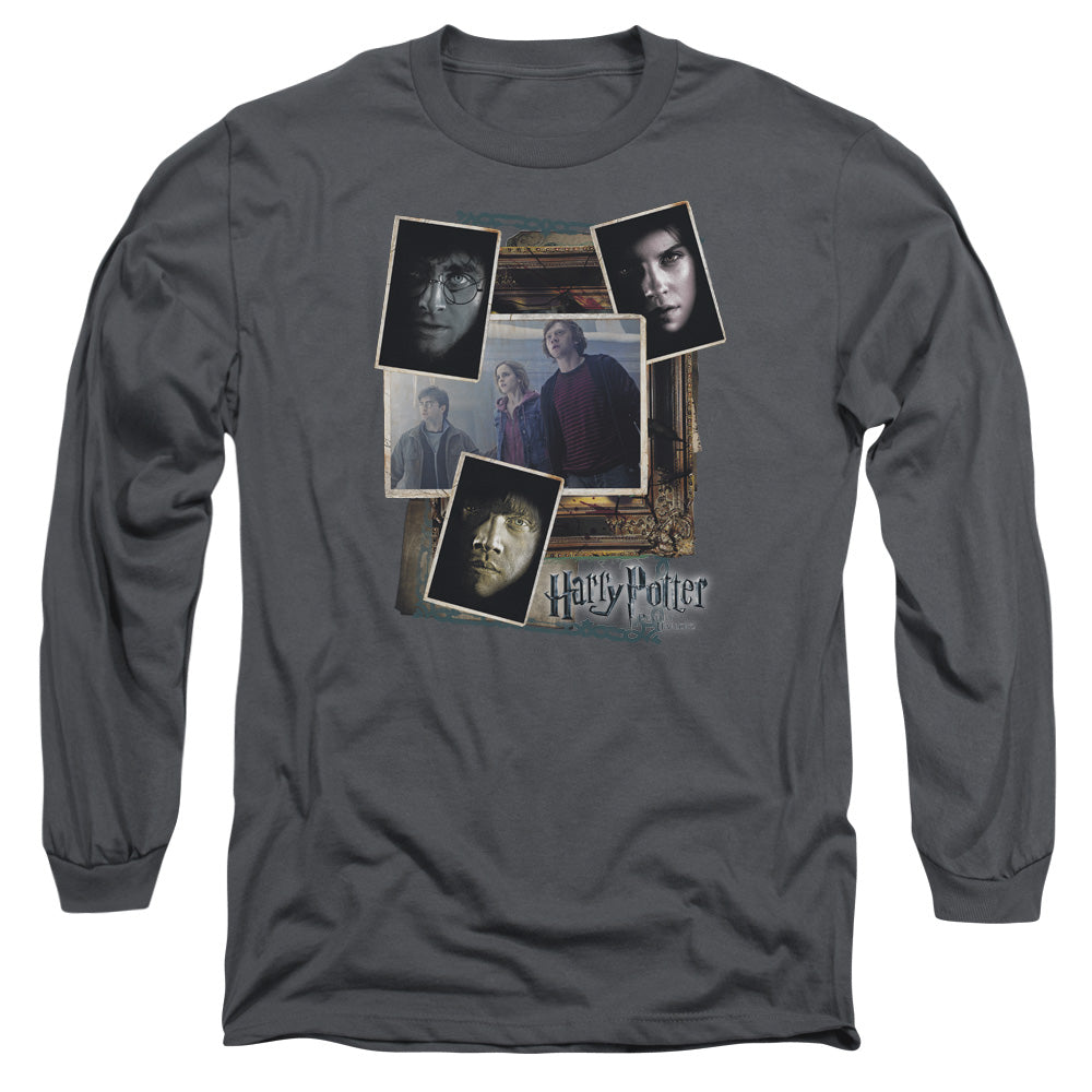 Harry Potter Trio Collage Men's 18/1 Cotton Long-Sleeve T-Shirt