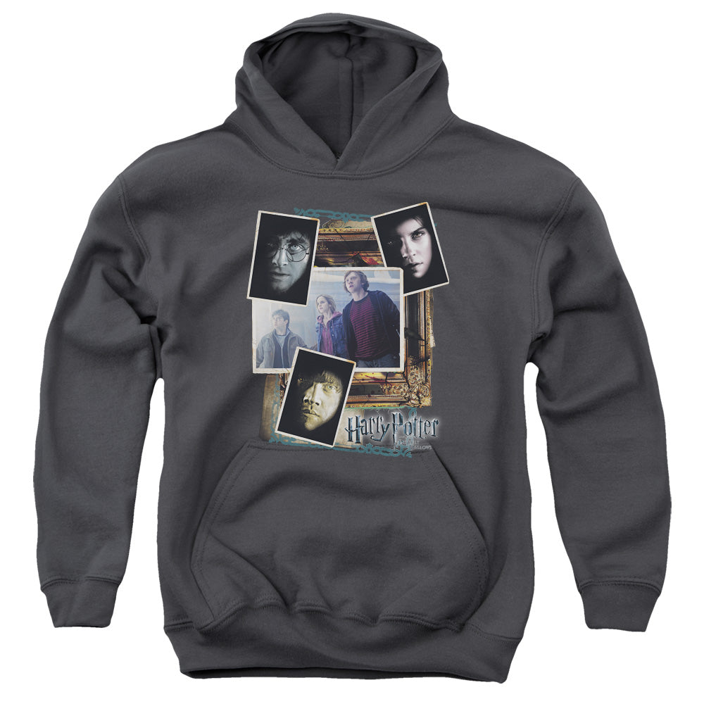 Harry Potter Trio Collage Youth Cotton Poly Pull-Over Hoodie