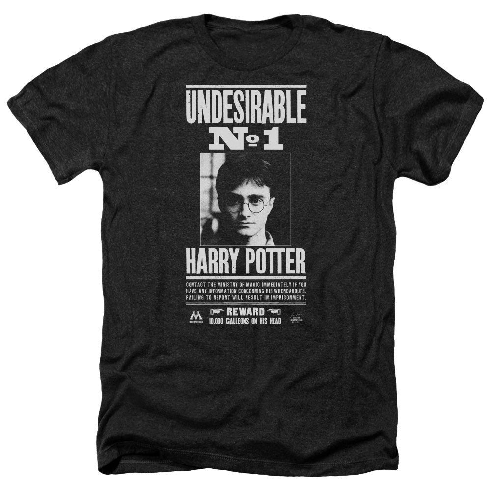 Harry Potter Undesirable No 1 Men's 30/1 Heather 60 40 Poly Short-Sleeve T-Shirt