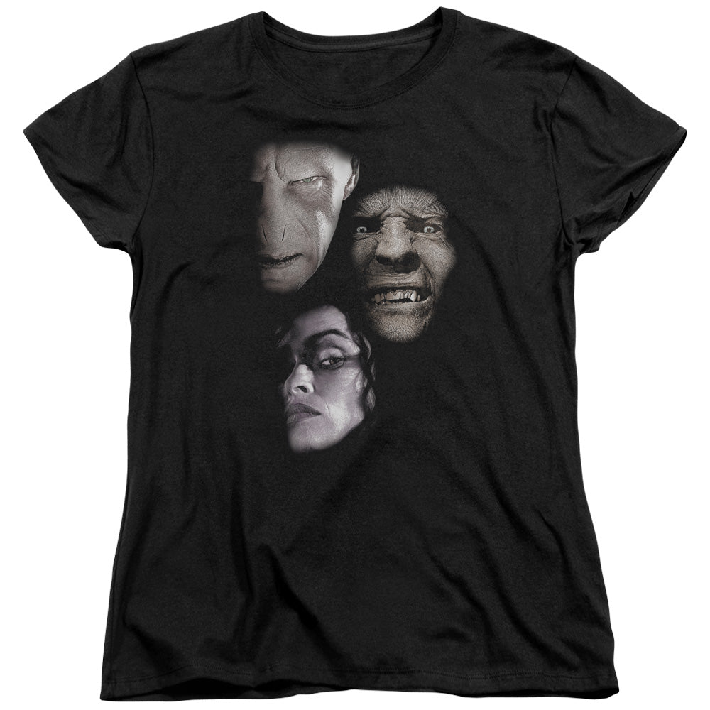 Harry Potter Villian Heads Women's 18/1 Cotton Short-Sleeve T-Shirt