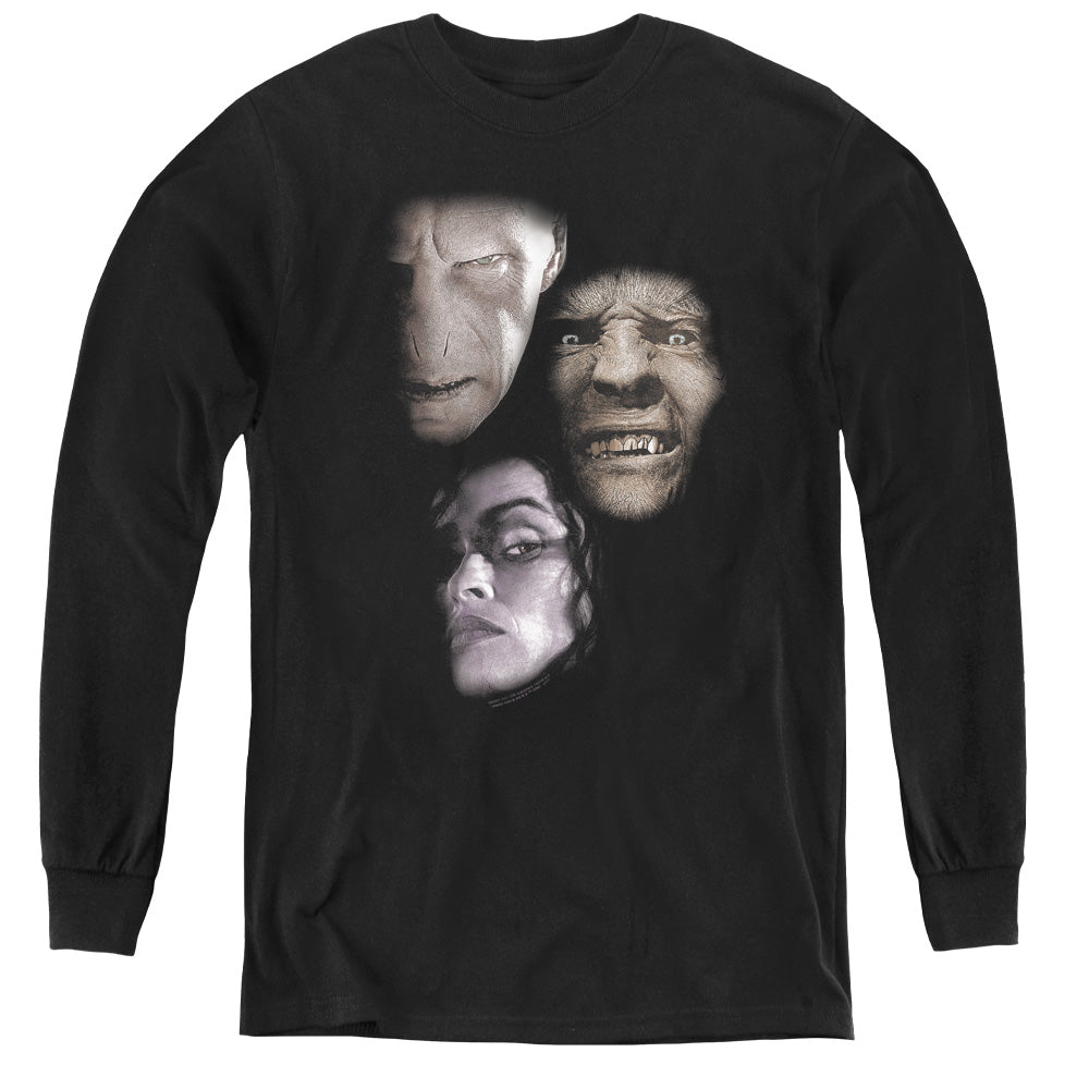 Harry Potter Villian Heads Youth Long-Sleeve T-Shirt