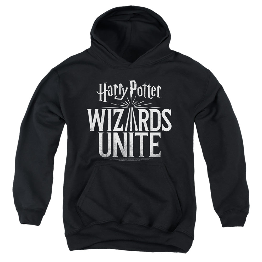 Harry Potter Wizards Unite Logo Youth Cotton Poly Pull-Over Hoodie