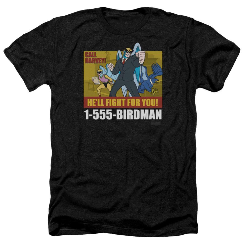 Harvey Birdman Birdman Ad Men's 30/1 Heather 60 40 Poly Short-Sleeve T-Shirt