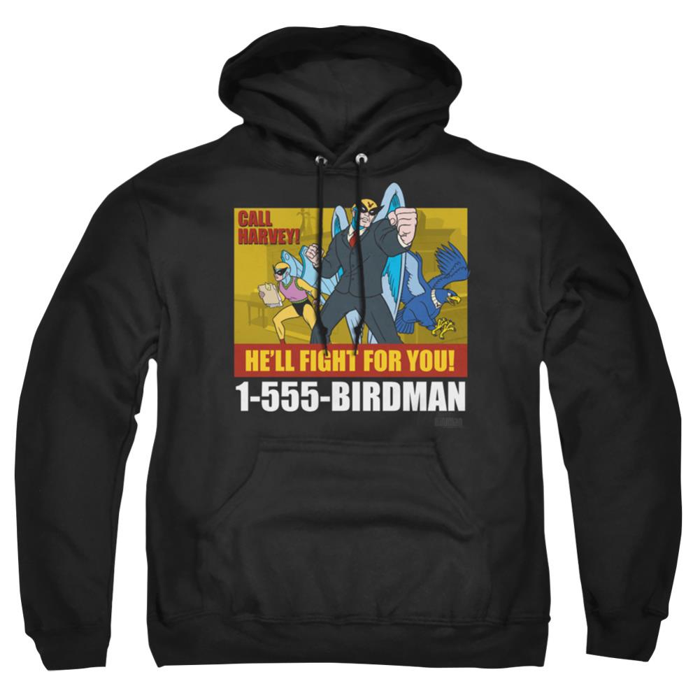 Harvey Birdman Birdman Ad Men's Pull-Over 75 25 Poly Hoodie
