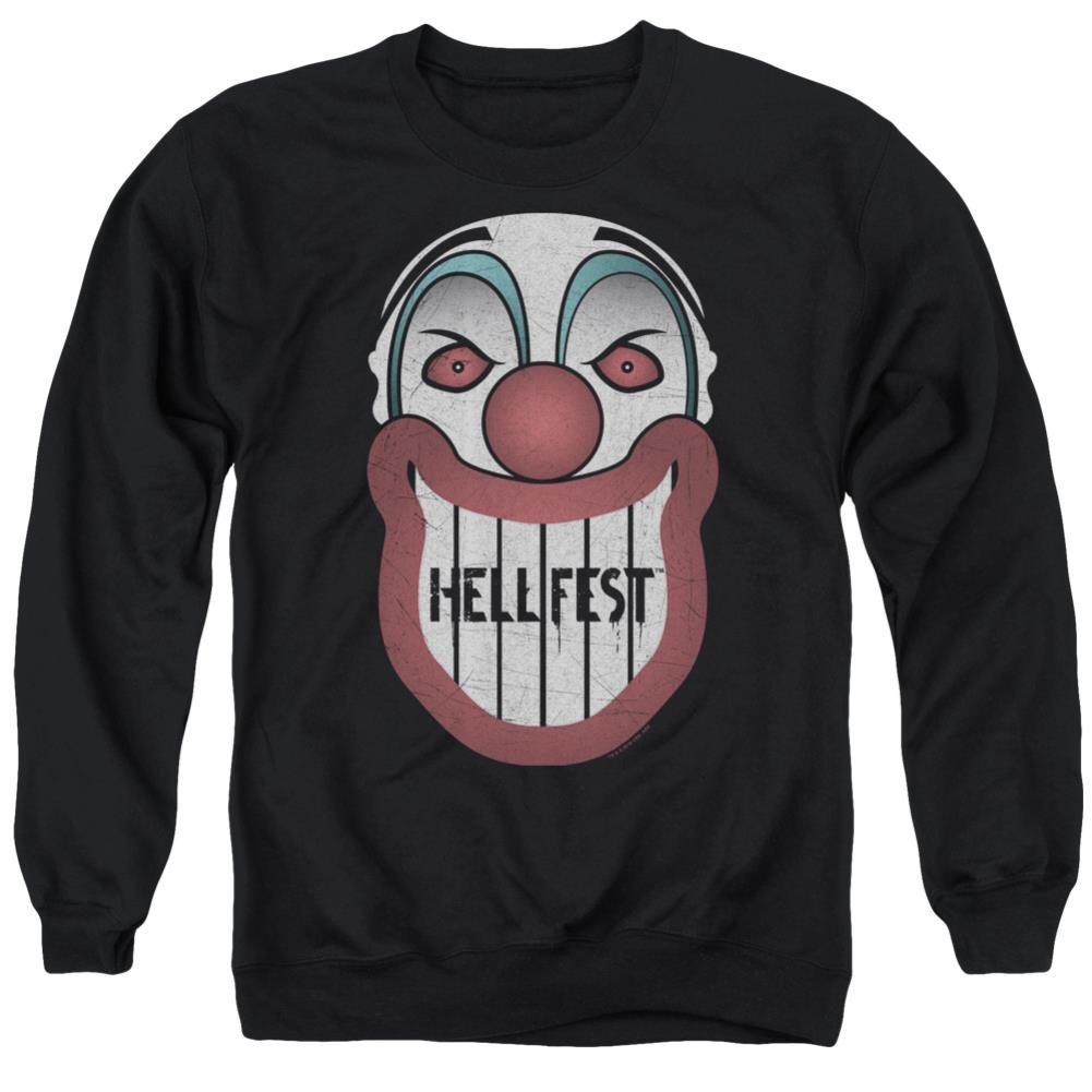 Hell Fest Facade Men's Crewneck 50 50 Poly Long-Sleeve T-Shirt