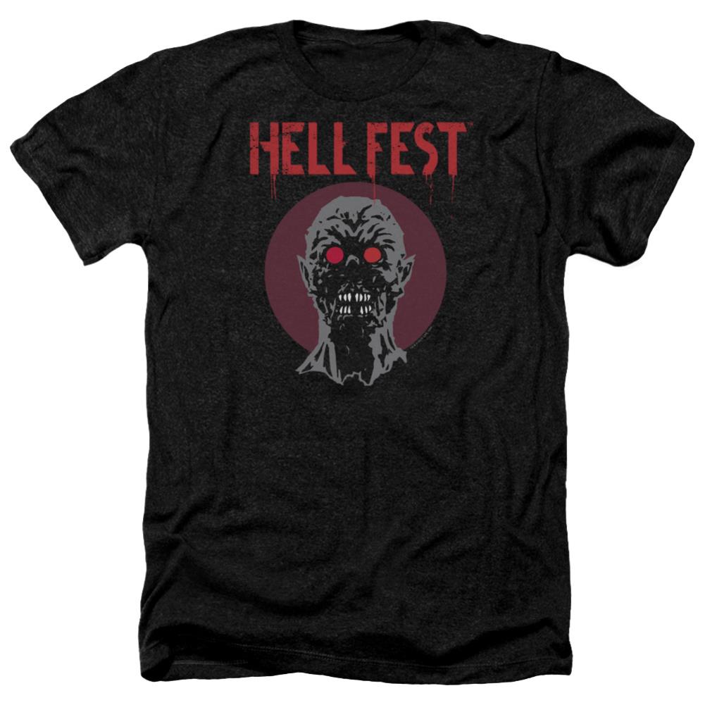 Hell Fest Logo Men's 30/1 Heather 60 40 Poly Short-Sleeve T-Shirt