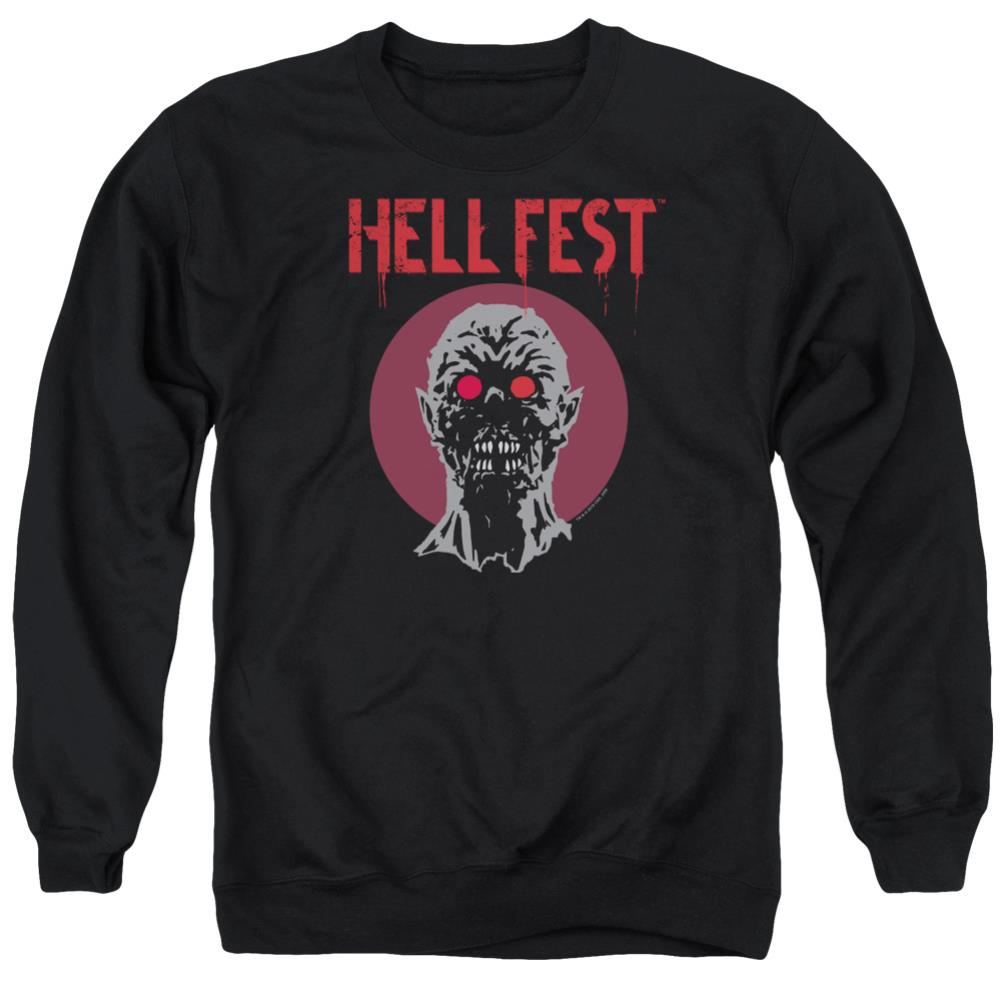 Hell Fest Logo Men's Crewneck 50 50 Poly Long-Sleeve T-Shirt