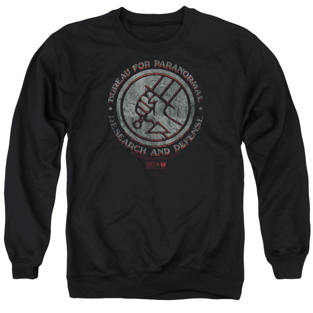 Hellboy II Bprd Stone Men's Crewneck 50 50 Poly Long-Sleeve T-Shirt