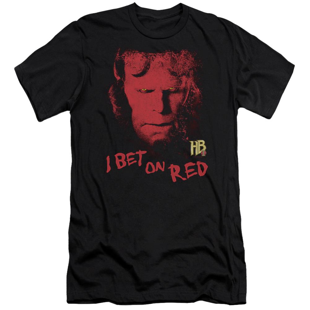 Hellboy II I Bet On Red Men's Ultra-Soft 30/1 Cotton Slim Short-Sleeve T-Shirt