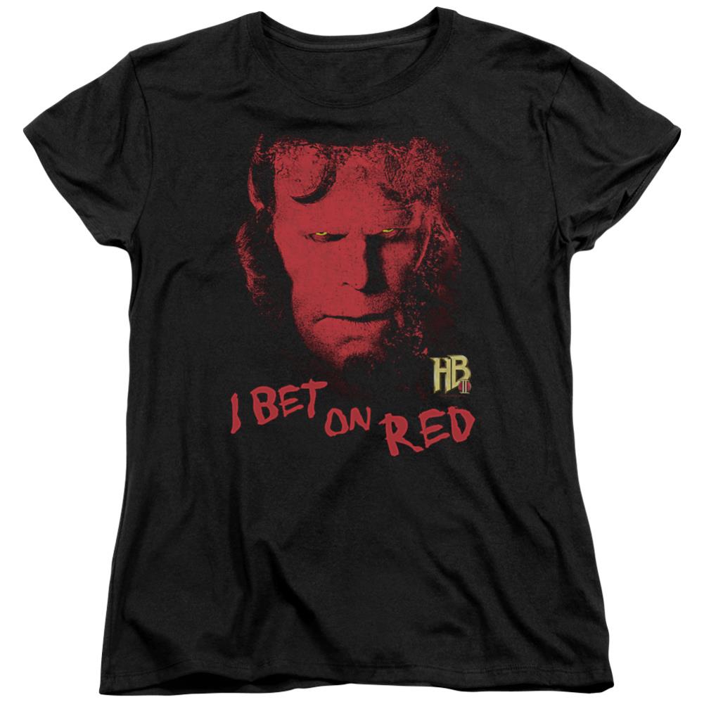 Hellboy II I Bet On Red Women's 18/1 Cotton Short-Sleeve T-Shirt