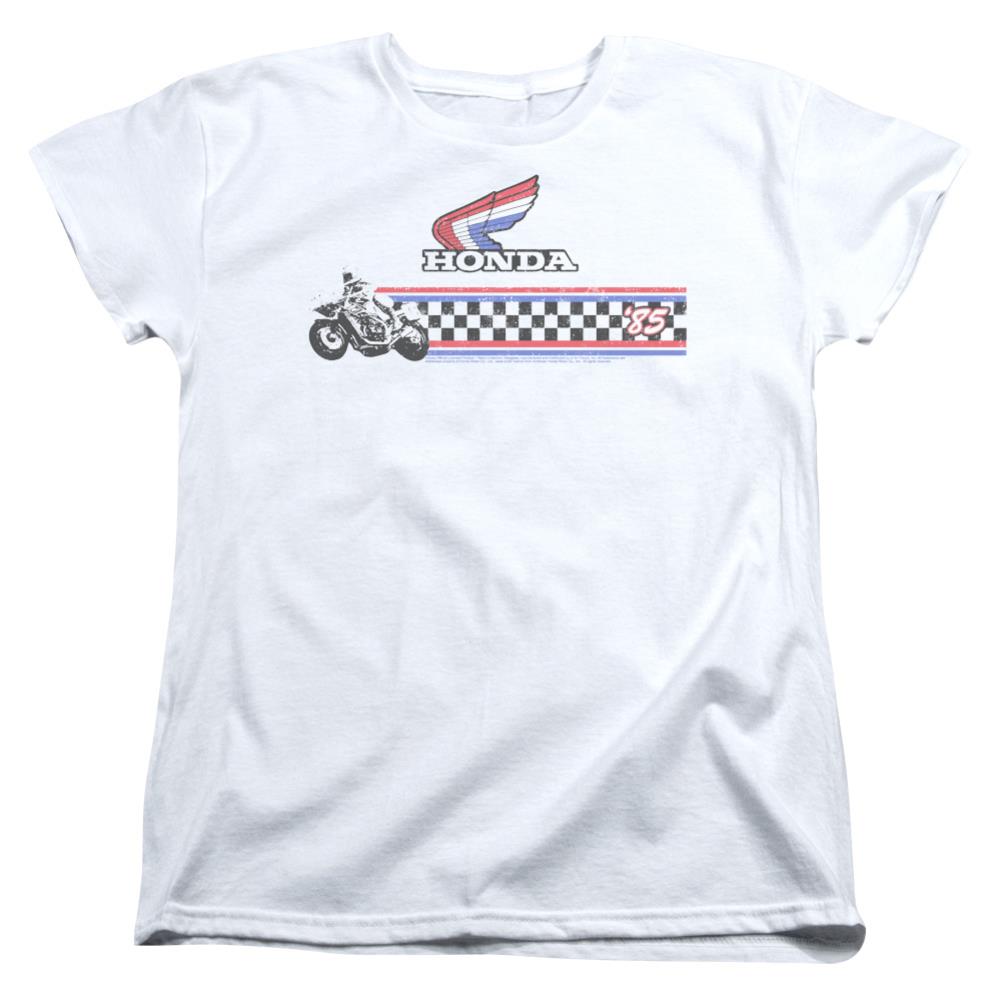 Honda 1985 Red White Blue Women's 18/1 Cotton Short-Sleeve T-Shirt