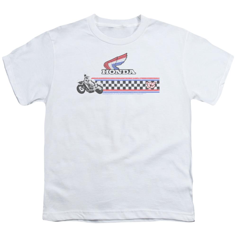 Honda 1985 Red White Blue Youth 18/1 100% Cotton Short-Sleeve T-Shirt