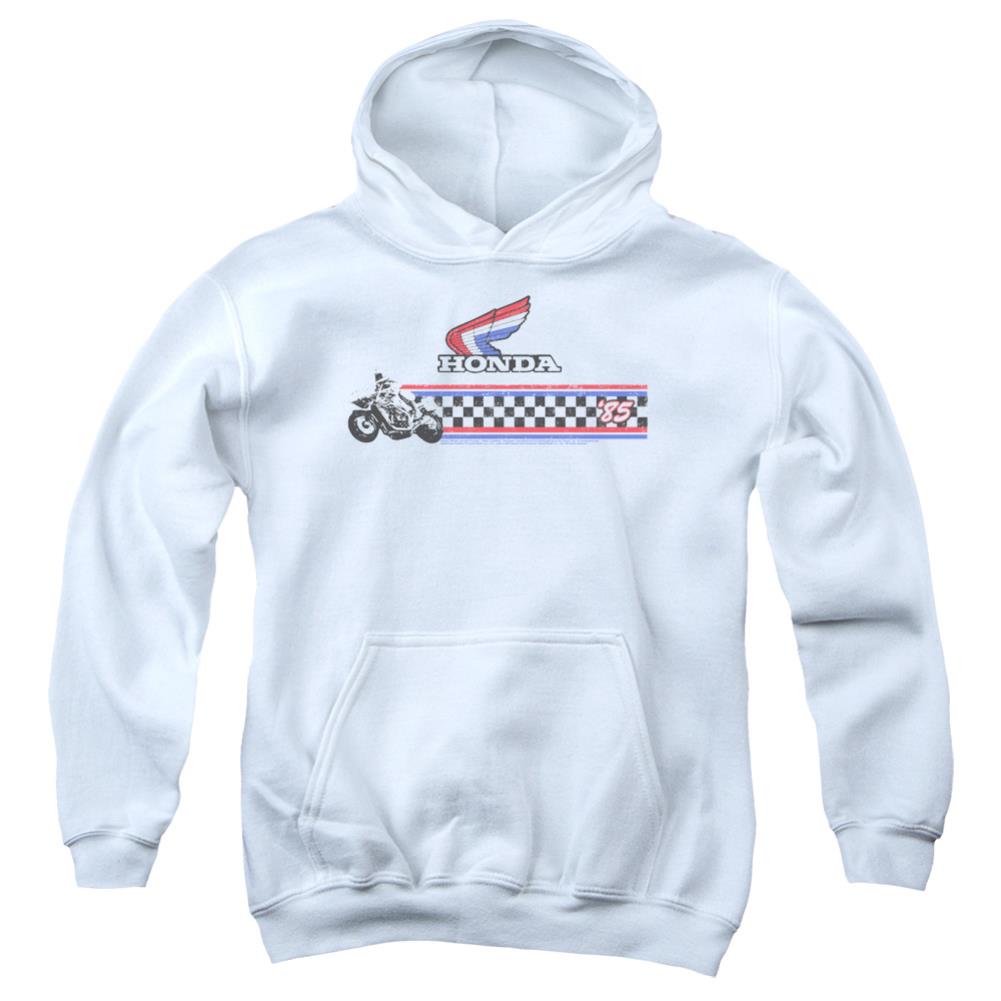 Honda 1985 Red White Blue Youth Cotton Poly Pull-Over Hoodie