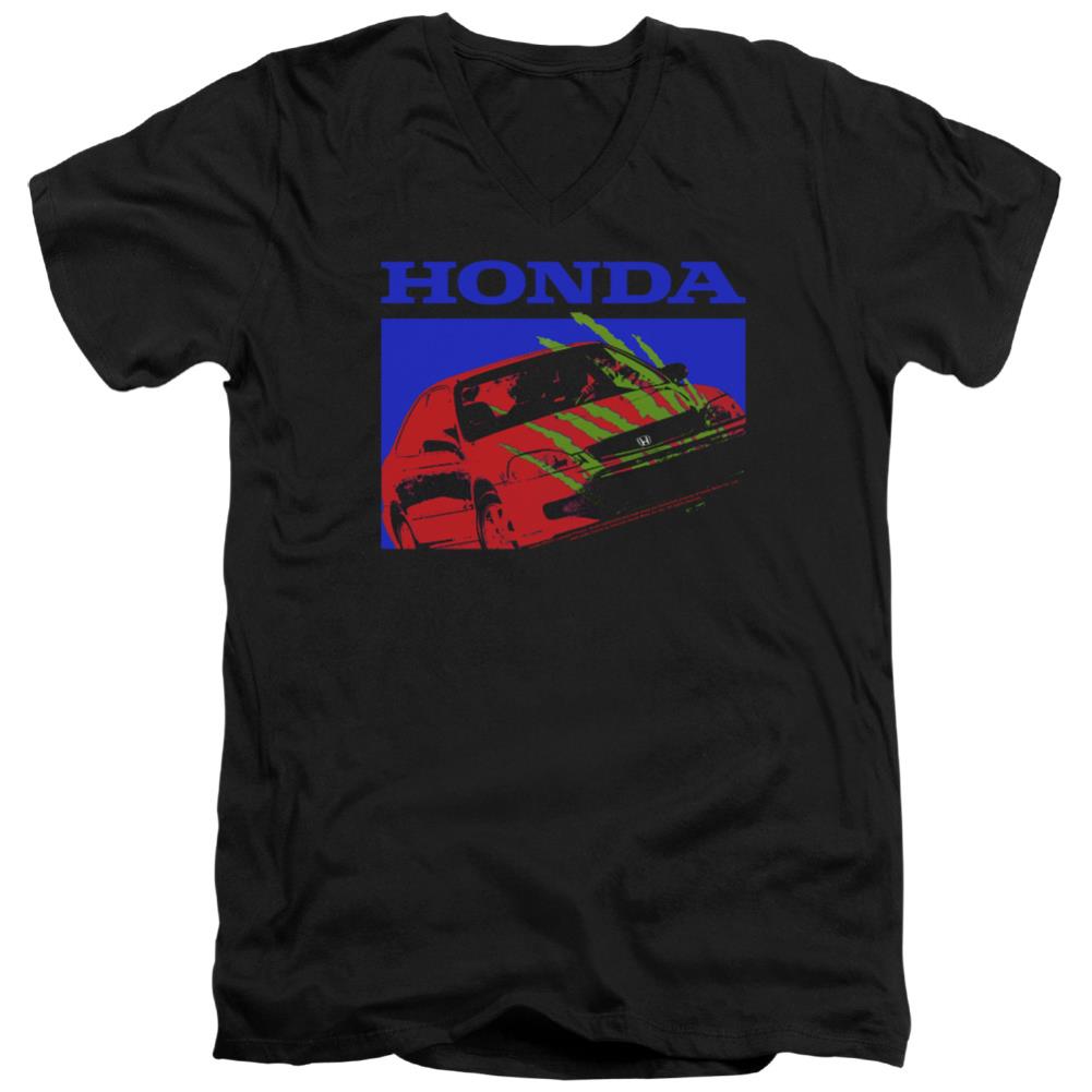 Honda Civic Bold Men's 30/1 Cotton Slim V-Neck T-Shirt