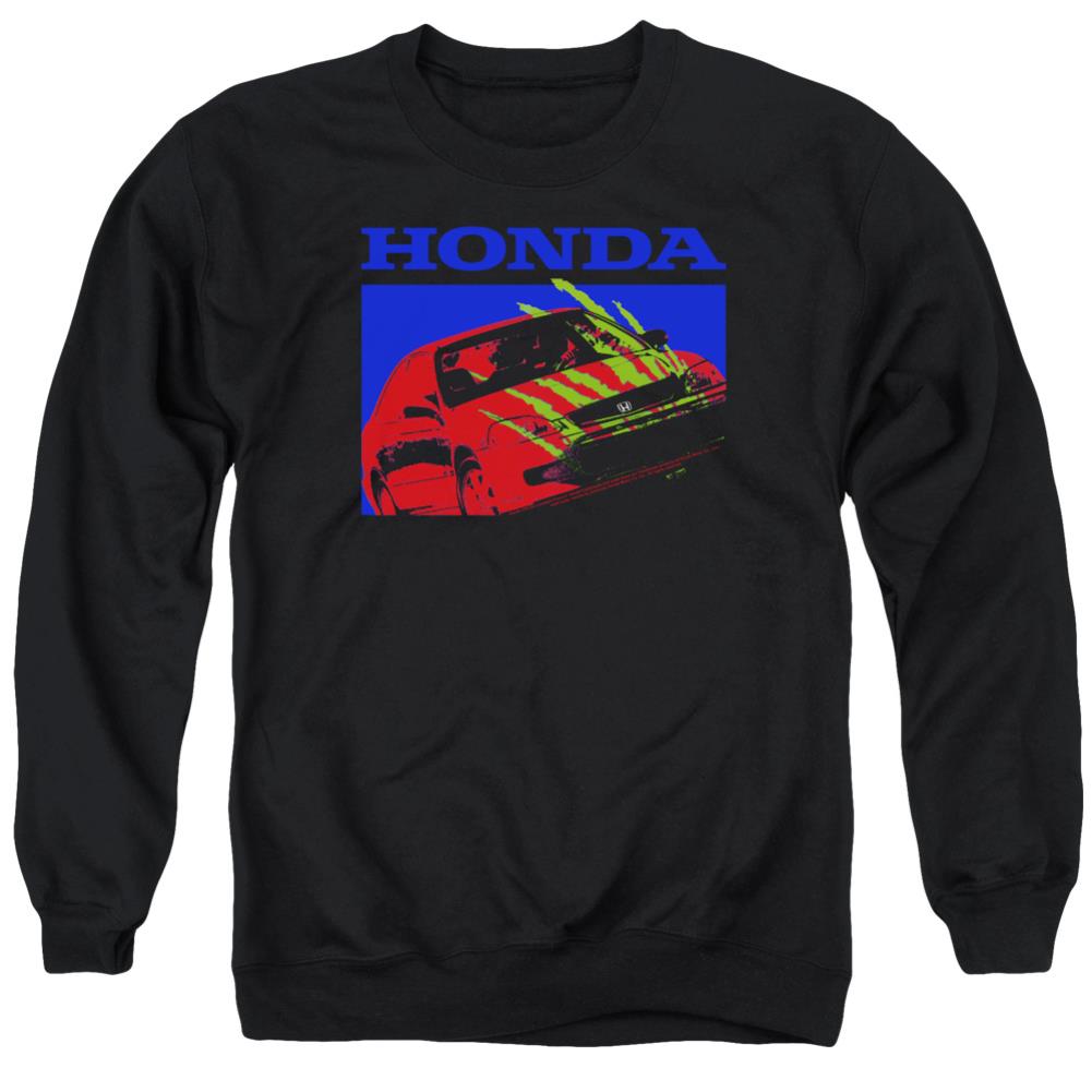 Honda Civic Bold Men's Crewneck 50 50 Poly Long-Sleeve T-Shirt