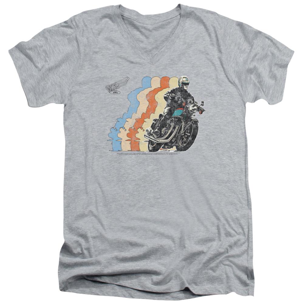Honda Retro Honda Men's 30/1 Cotton Slim V-Neck T-Shirt